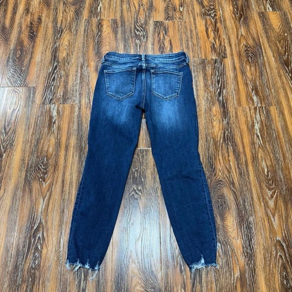 KanCan Women's Size 29‎ Distressed Leopard Skinny Ankle Jeans Dark Wash - Picture 1 of 8